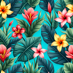 seamless pattern with flowers