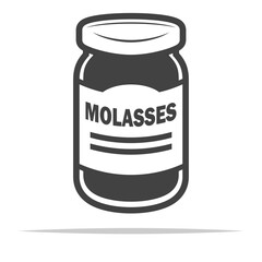 Jar of molasses outline icon transparent vector isolated