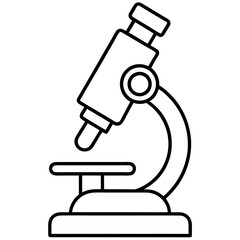 Microscope Line Art Vector Illustration