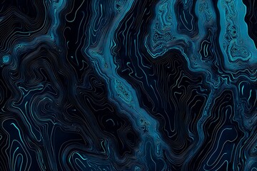 Obraz premium Abstract close-up of a glowing blue digital circuit board, showcasing intricate connections and technological design on a black background. 