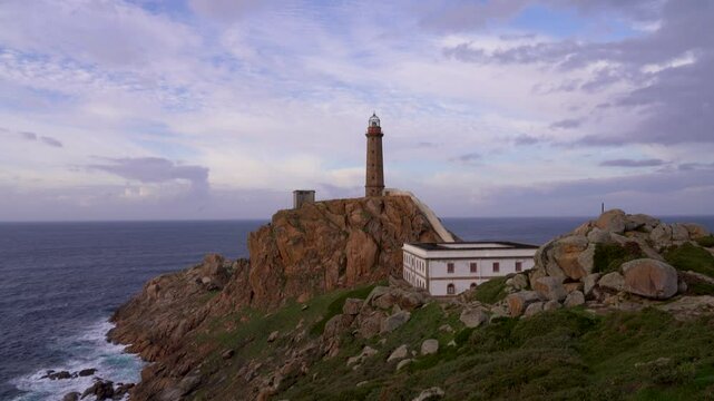 Faro de Cabo Villano, Costa de la muerte, La Coru&ntilde;a, Galicia, Espa&ntilde;a. Enero de 2025.