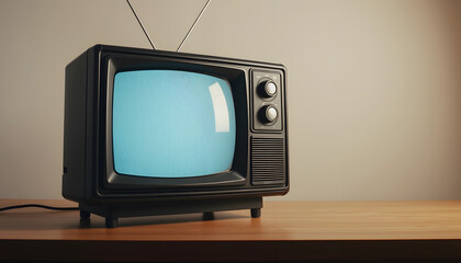Retro television with white noise / high contrast image