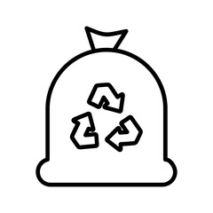 Fototapeta premium Trash Bag Vector Icon