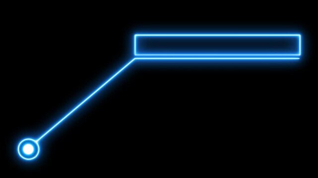 text box neon blue futuristic information label