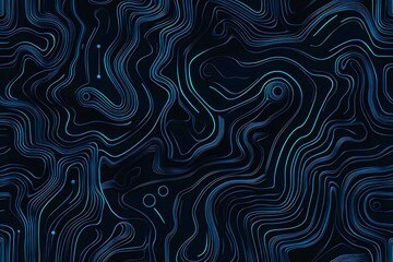 Abstract close-up of a glowing blue digital circuit board, showcasing intricate connections and technological design on a black background.
