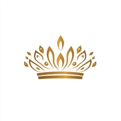 Elegant Golden Crown Design Royal Symbol