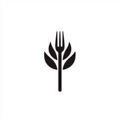 Fork and Leaves Vegan Restaurant Logo Design