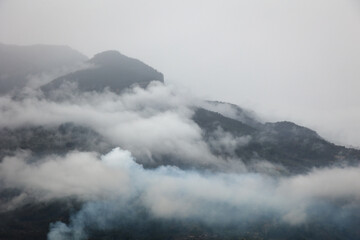 Vista sulle Montagne dal Mirador de Ses Barques a Maiorca in Spagna