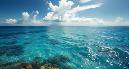 Fototapeta premium Tranquil Summer Ocean Horizon