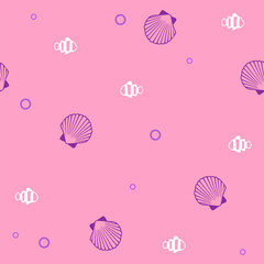 seamless pattern with seaweeds, corals, seashells, starfishes and sea urchin isolated. Underwater bouquet, Illustration for greeting cards,