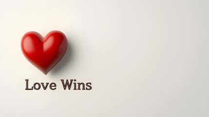 Celebration of love wins emotional graphic minimalist design soft background heart symbol