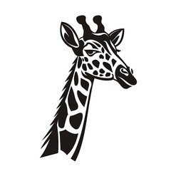 Naklejka premium giraffe icon simple white background vector
