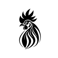 Obraz premium rooster icon simple white background vector