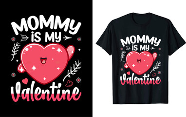 Valentine's day Vector t shirt design, vector illustration, Valentine's day design, silhouette style.
