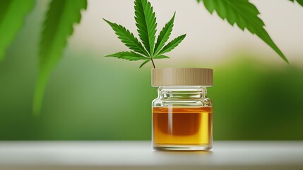 Exploring the benefits of cbd oil health and wellness insights home setting photography nature background close-up view natural remedy benefits