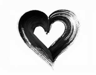 Collection of different black heart illustration, Hand drawn hearts.Vector symbol icon set. illustration design. 