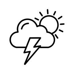 Obraz premium Weather Symbols Vector Icon