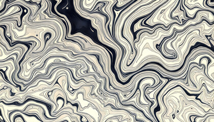 An ink marbling abstract pattern, similar to marbled ink techniques used on the inner cover linings of vintage and antiquarian books, crayon drawing, with white tones