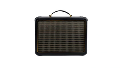 Isolated vintage amplifier with white background, vector style