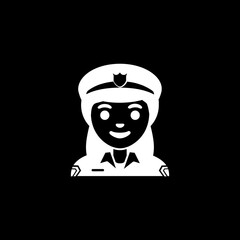 Female Police Officer Icon
