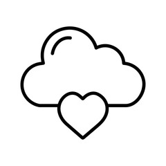Love Cloud Vector Icon