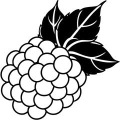 Elegant Wineberry Art in Vector Style