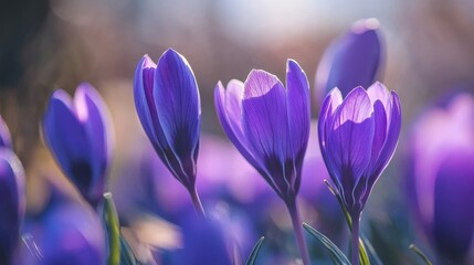 Close-up of Vibrant Purple Hydrangea Flowers in Full Bloom