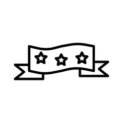 Stars and Stripes Ribbon Vector Icon
