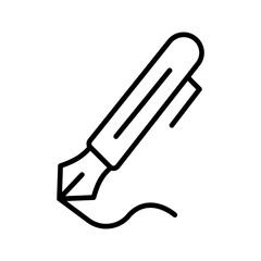 Fototapeta premium Teacher Pen Vector Icon