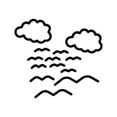 Bird Migration Vector Icon