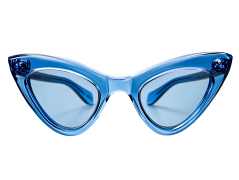 Azure Glamour: Captivating azure sunglasses, exquisitely crafted, poised against a backdrop of subtle gradients, a testament to refined taste and chic elegance.