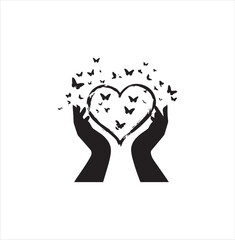 heart with a ribbon Vector 