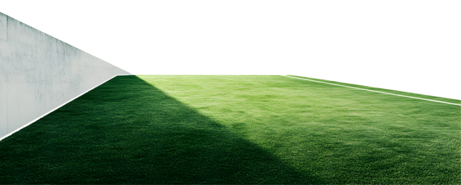 Abstract layout of a football field with creative angles