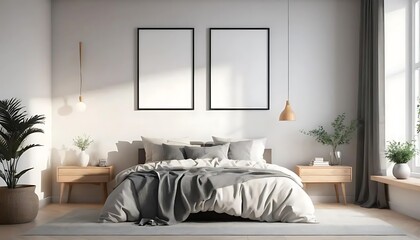 Modern Minimalist Bedroom Design Featuring A Comfortable Bed