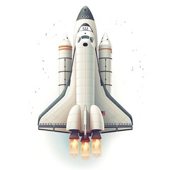 spacecraft icon white background vector image