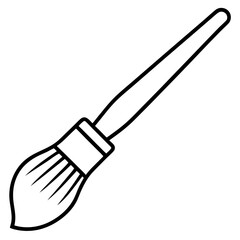 Minimalist Paintbrush Line Art Vector