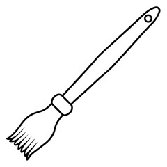 Minimalist Paintbrush Line Art Vector