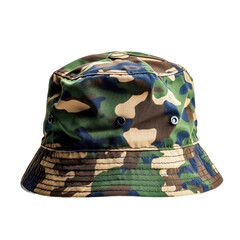 Camouflage Bucket Hat with Eyelets
