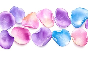 Pastel Rose Petals Border, Floral Design - Pastel colors