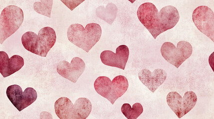 Artistic pink hearts pattern for Valentine Day celebration