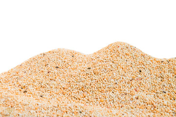 pile of beach sand on transparent background