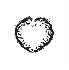heart with a ribbon Vector 