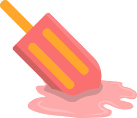 Decorative Element Dropped Ice Cream Illustration For Templet Design