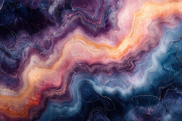 Fototapeta premium Colorful marble texture background with gold veins, abstract design