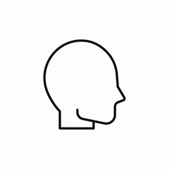 Human head profile person icon vector sign