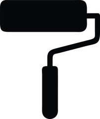 A paint roller vector silhouette