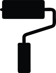 A paint roller vector silhouette