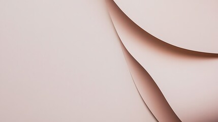 Abstract Beige Paper Curves Design Background