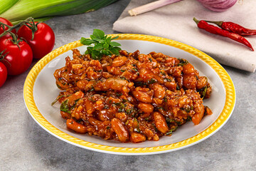 Chili con carne with beef and beans