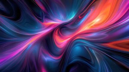 Naklejka premium Swirling colors create a vibrant abstract pattern in a dynamic composition filled with energy